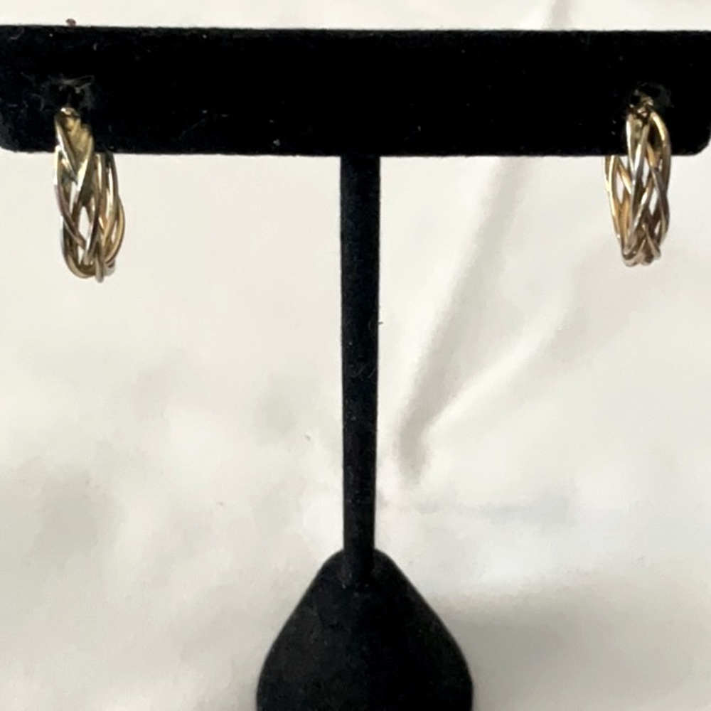 Goldtone Braided Hoop Earrings